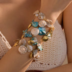 Shell Pearl Stainless Steel Bracelet