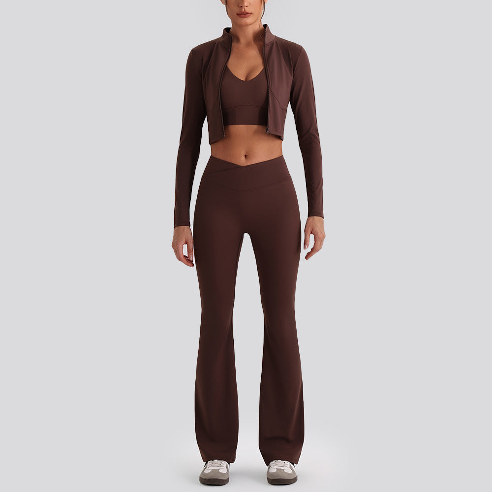 Women's Backless Sports Top & Shorts Set