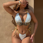 Split Bronzing Bikini Swimwear