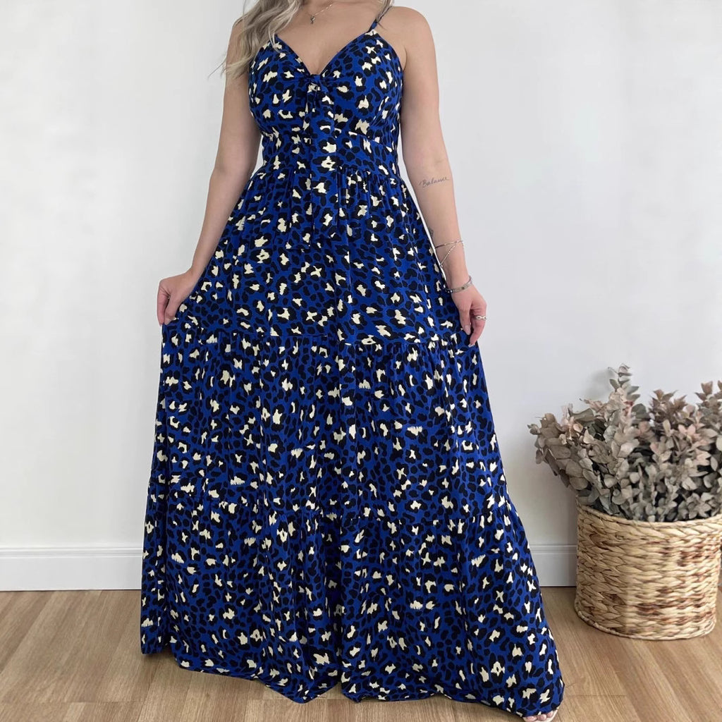 Women's Animal Print Spaghetti Strap Dress