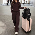 Women's Colorblock Casual Two-Piece Set