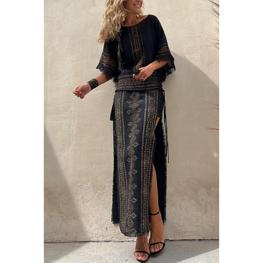 Women's Batwing Sleeve Two-Piece Set