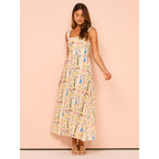 Women's Printed Strap Maxi Dress