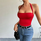 Women’s Halter Slim-Fit Backless Vest Top