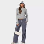 Women's Autumn Winter Solid Color Buttons Cardigan Wool