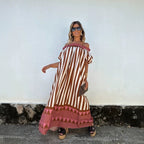 Women's Floral Striped Dress