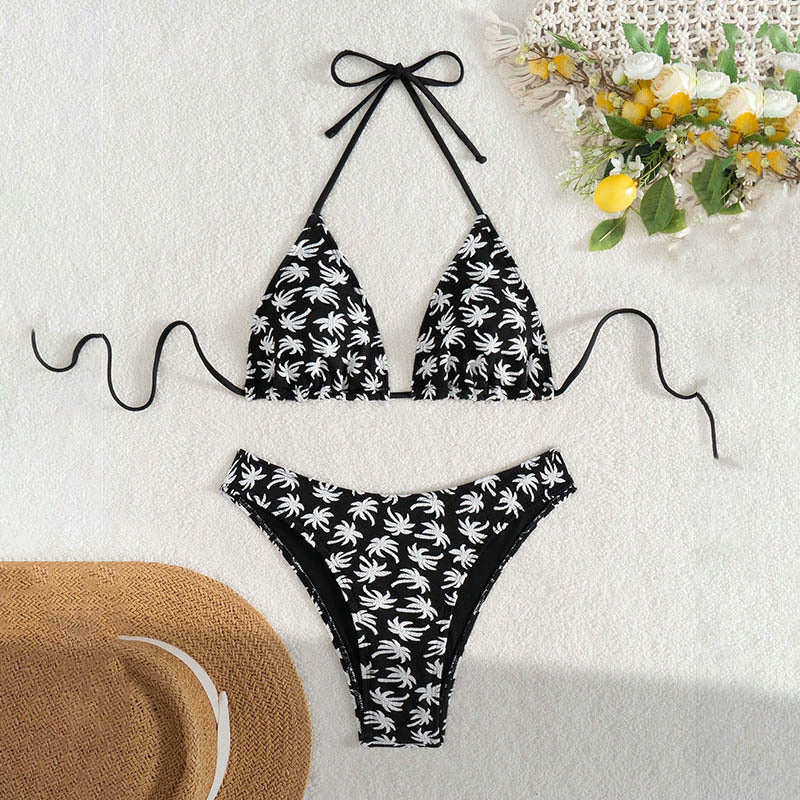 Printed Split Bikini Swimwear