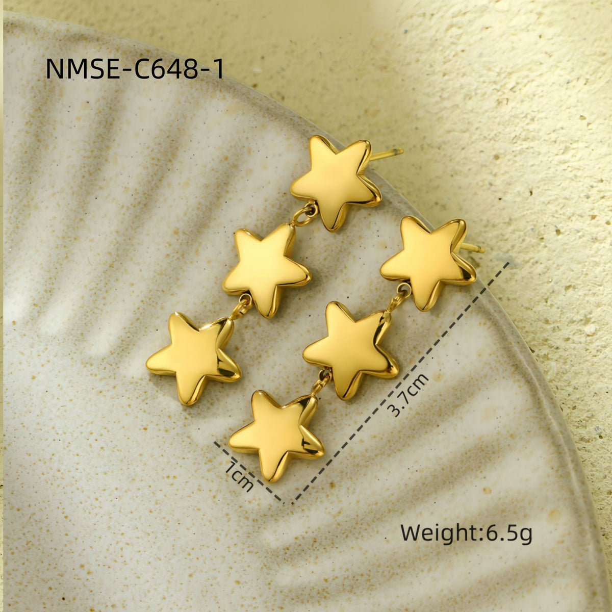 Golden Five-Pointed Star