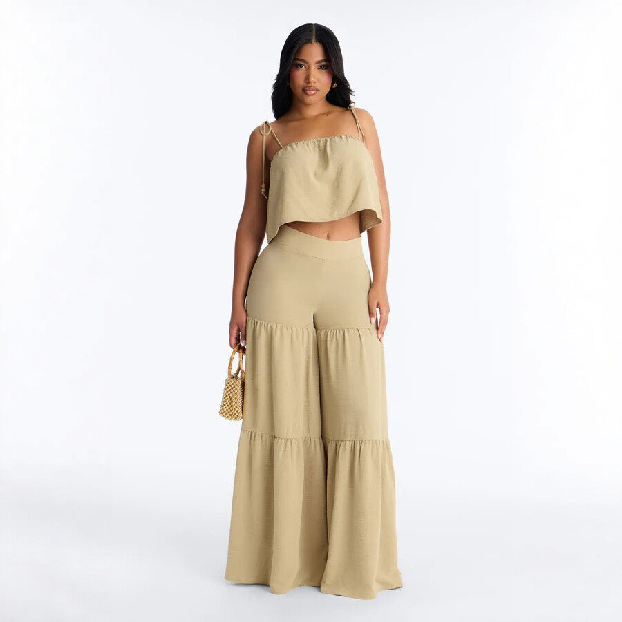 Women's Office Suspender Trousers Set