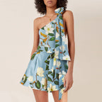 Oblique Shoulder One-piece Swimwear