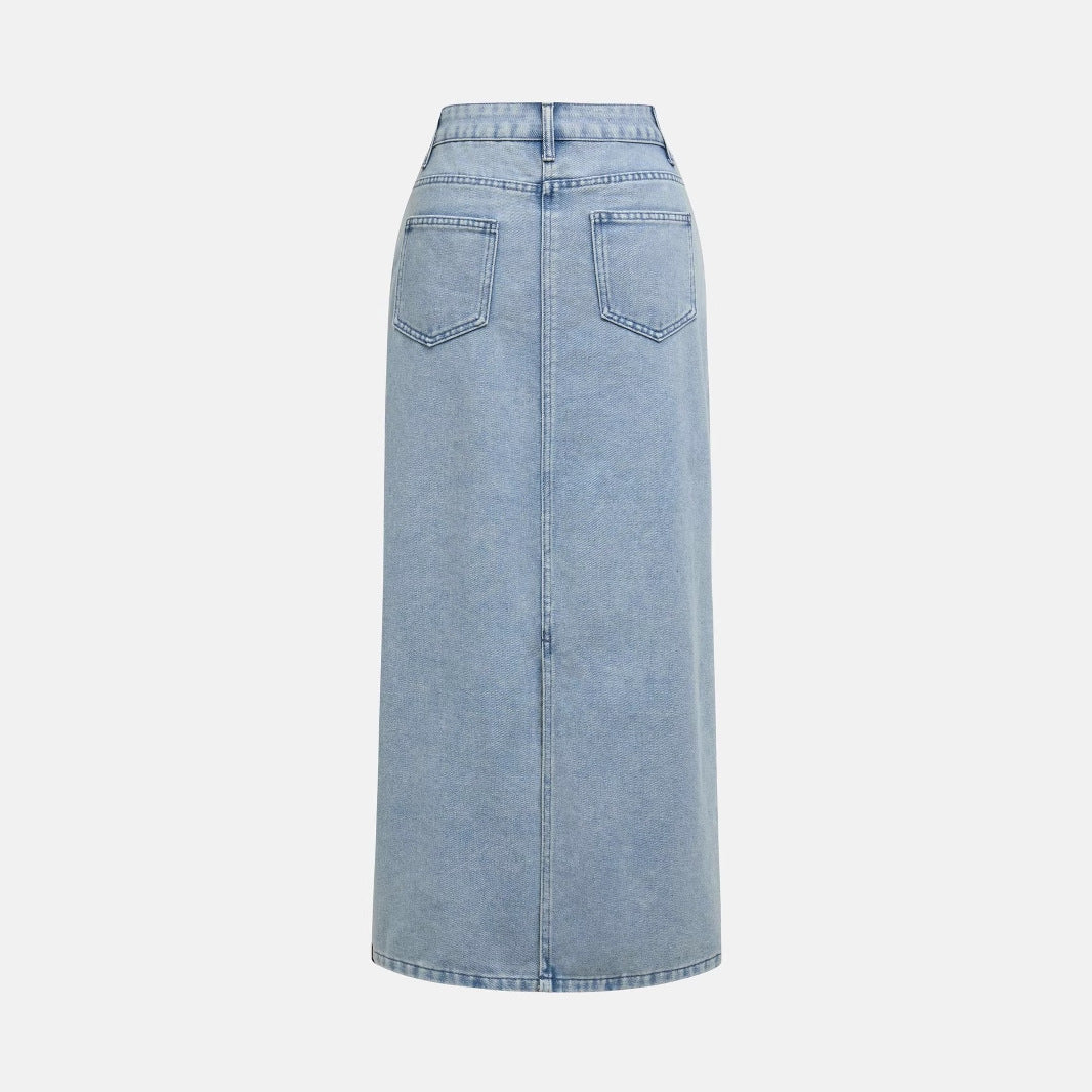 Pearl-Embellished Printed Skirt