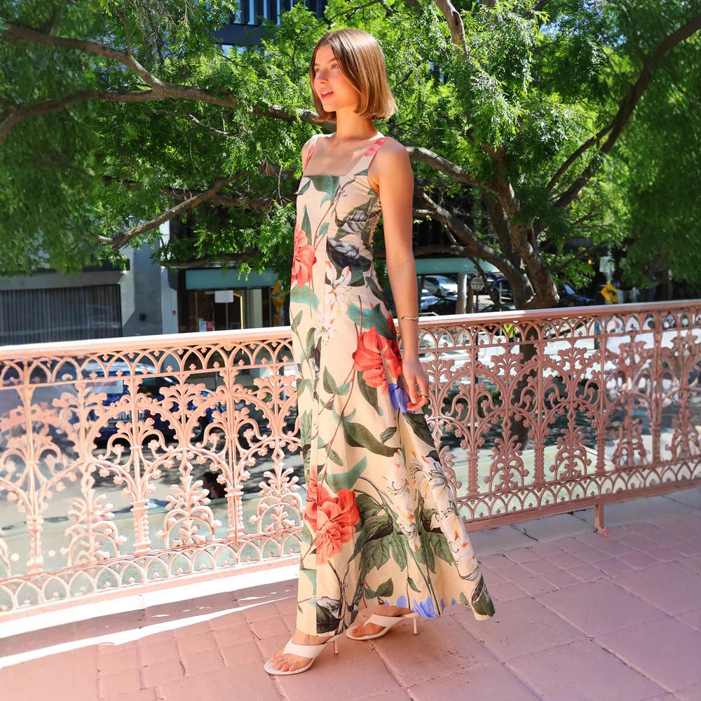Women's Dress Printed Spaghetti Straps Dress