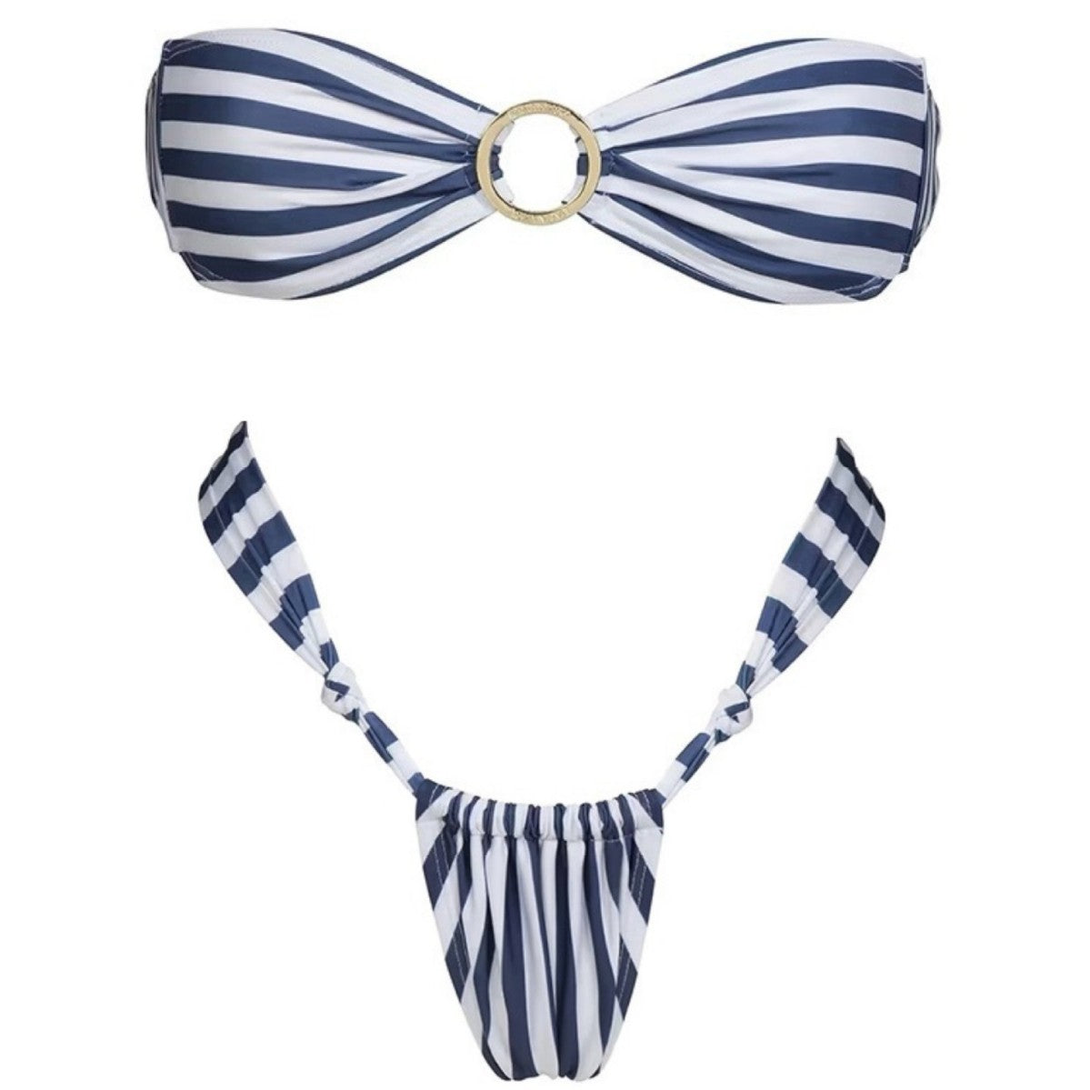 Striped Tube Bikini Swimwear