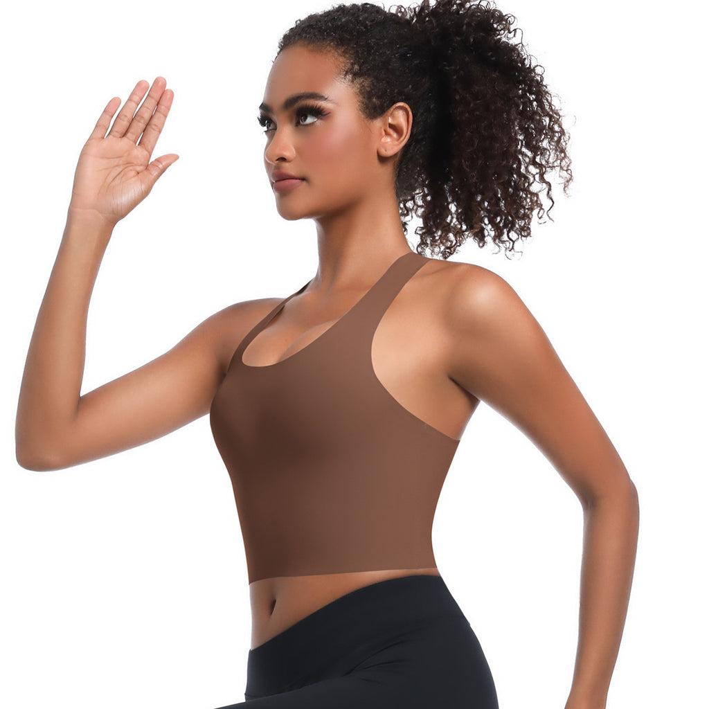Women's Seamless Cross-Back Sports Bra