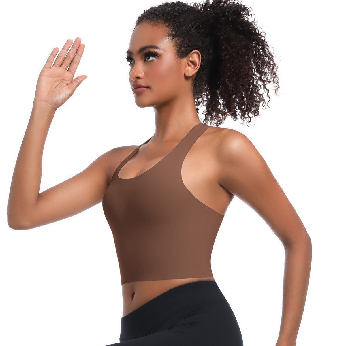 Women's Seamless Cross-Back Sports Bra