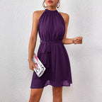 Women's Halter Chiffon Dress