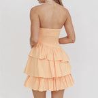 Strapless Ruffle Bodycon Mini Dress