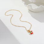 Red Cherry Stainless Steel Necklace