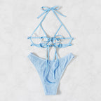 Lace Backless Bikini Swimwear