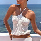 Solid Color Idle Slimming SL Southeast Asian Halter Neck