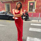Summer Street High Class Elegant Hanging Slim Strap Dress