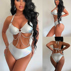 Bronzing Fabric One-piece Swimwear