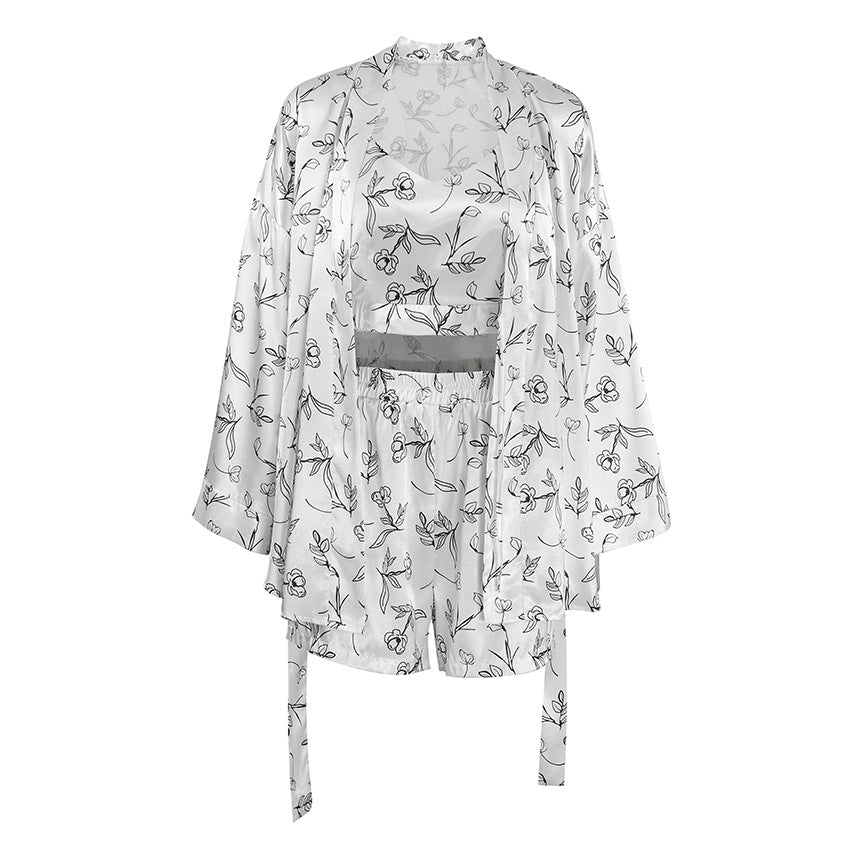Artificial Silk Pajamas Lingerie