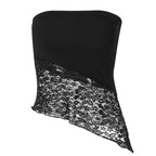's Tube Top Stitching Lace Beveled Slim Fit Strap