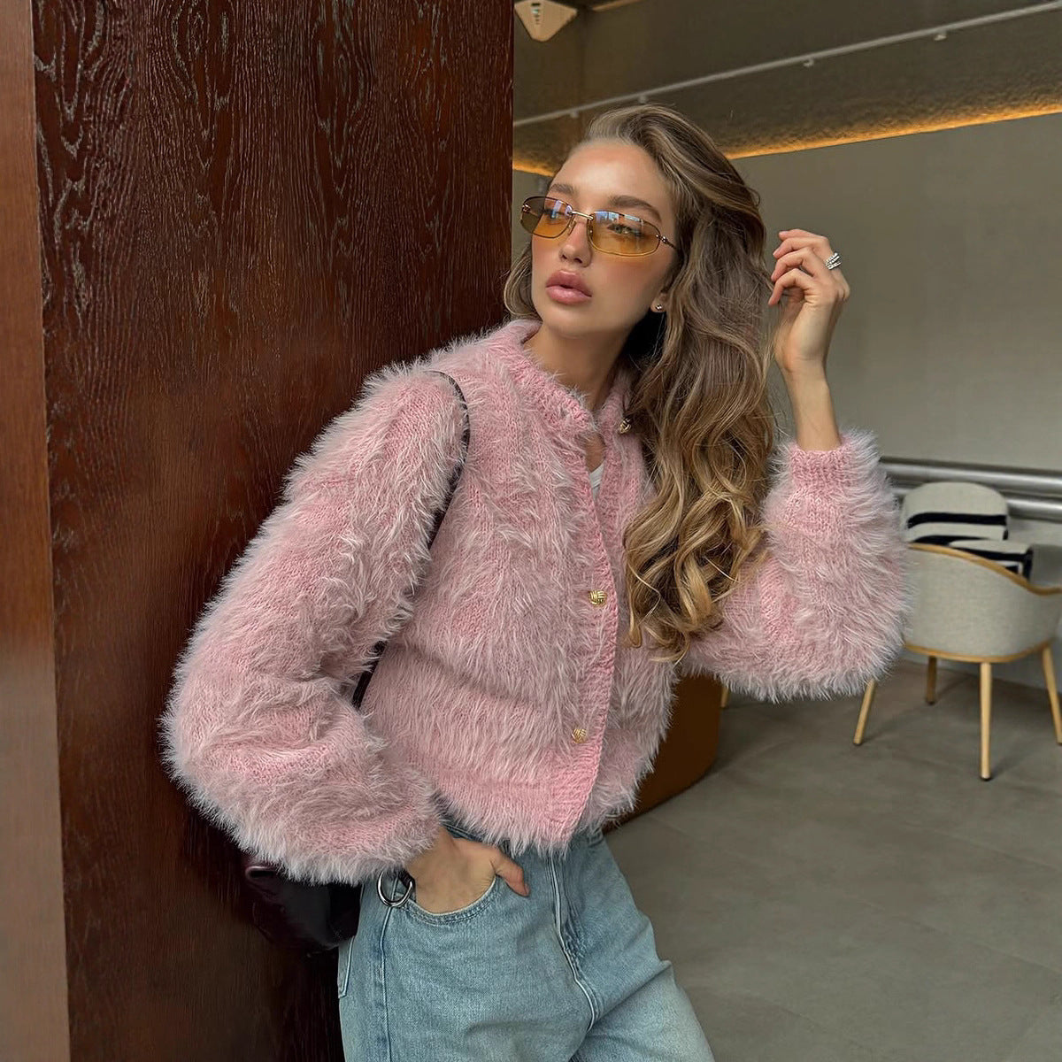 Women's Soft Cardigan Autumn Winter Mink Like