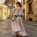 Women's Off-Shoulder Ruched Cocktail Dress