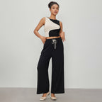 Women’s Contrast-Trim Slim-Fit Short Top