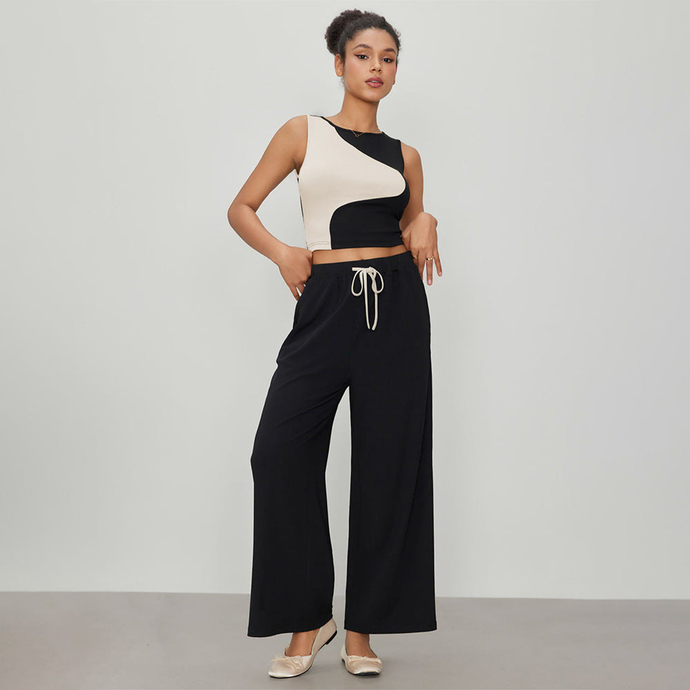 Women’s Contrast-Trim Slim-Fit Short Top