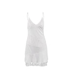 Lace-Trim Knitted Slip Nightdress