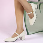 Women's 's Low Cut Square Toe Mid Heel