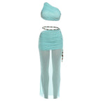 Summer Women Sexy Cropped Diagonal Collar Vest Pleated
