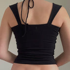 Women's Women's's Top Halter Pleated Short Tube Top All Match Solid Color Vest