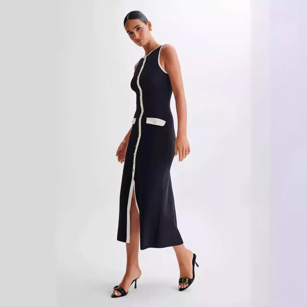 Sleeveless Polyester Maxi Dress