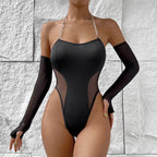 Bare Shoulder One-piece Swimwear
