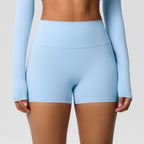 Fitness Shorts Belly Contracting Hip Lifting Solid Color Sports High Waist No Embarrassment Tight Quick Drying Yoga Shorts