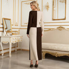 Women Wear Spring Autumn Office Two Tone Color Contrast