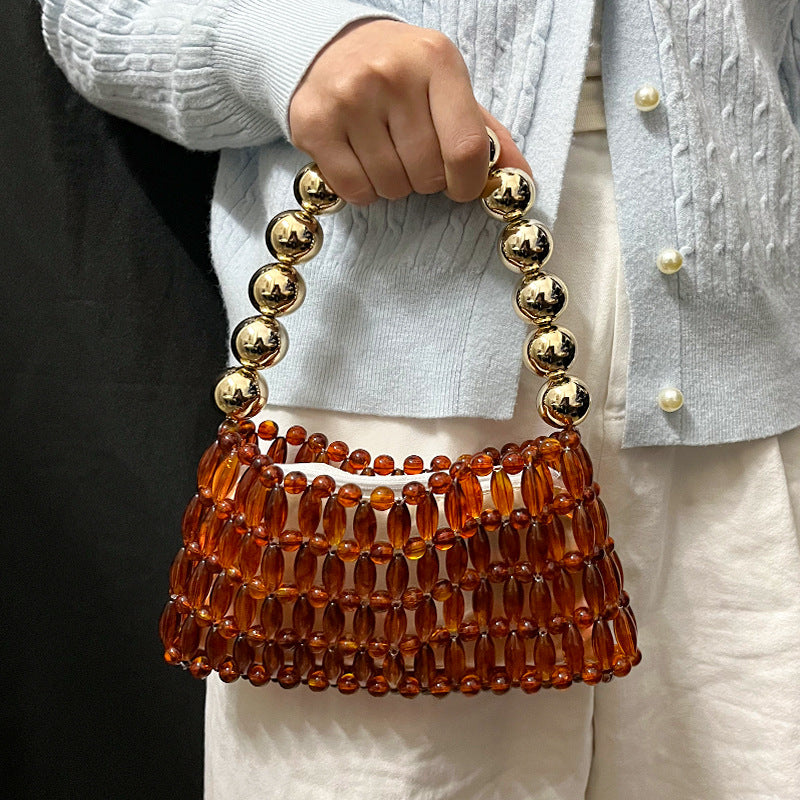 Women's Amber Beaded Evening Bag
