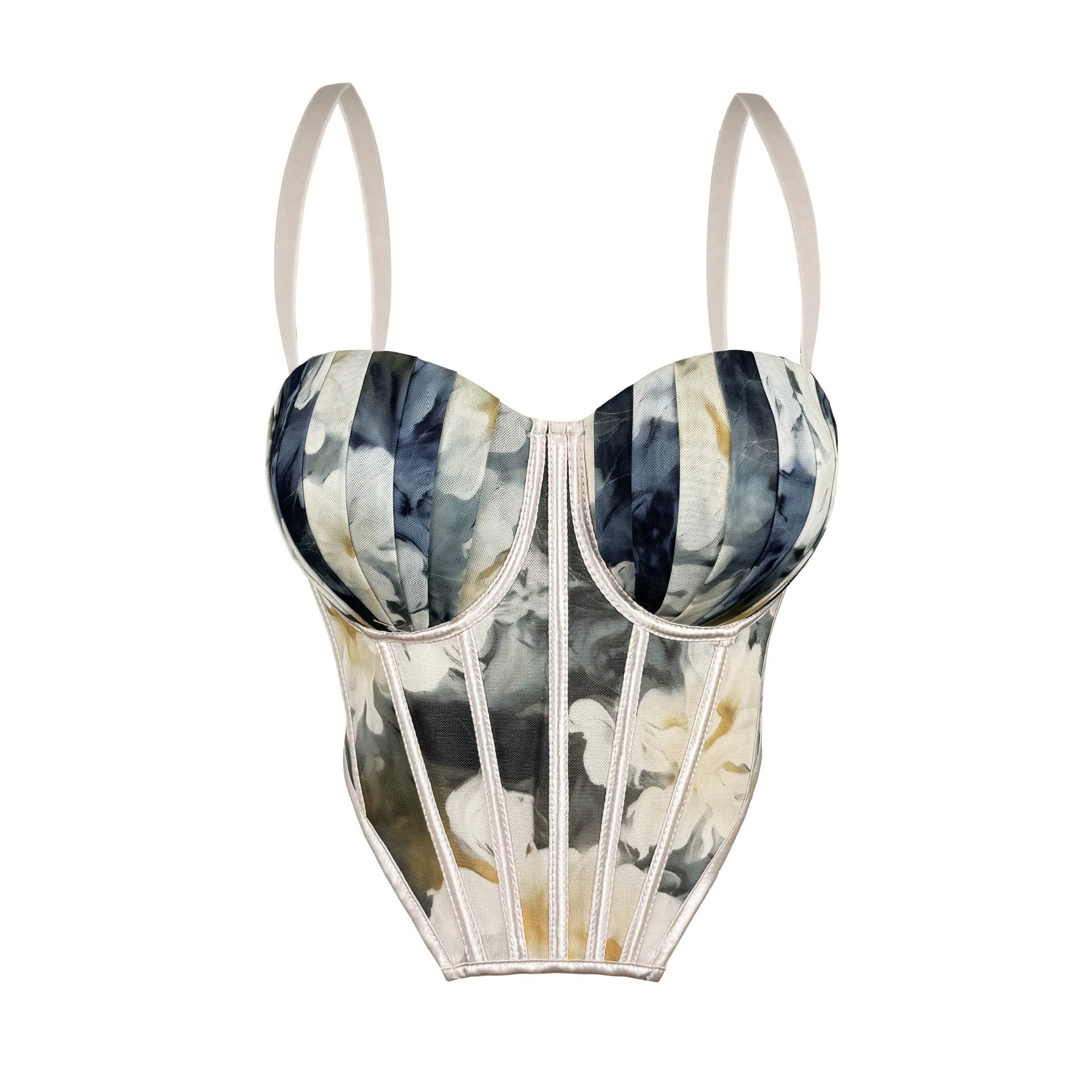 Printed Boning Corset Lingerie