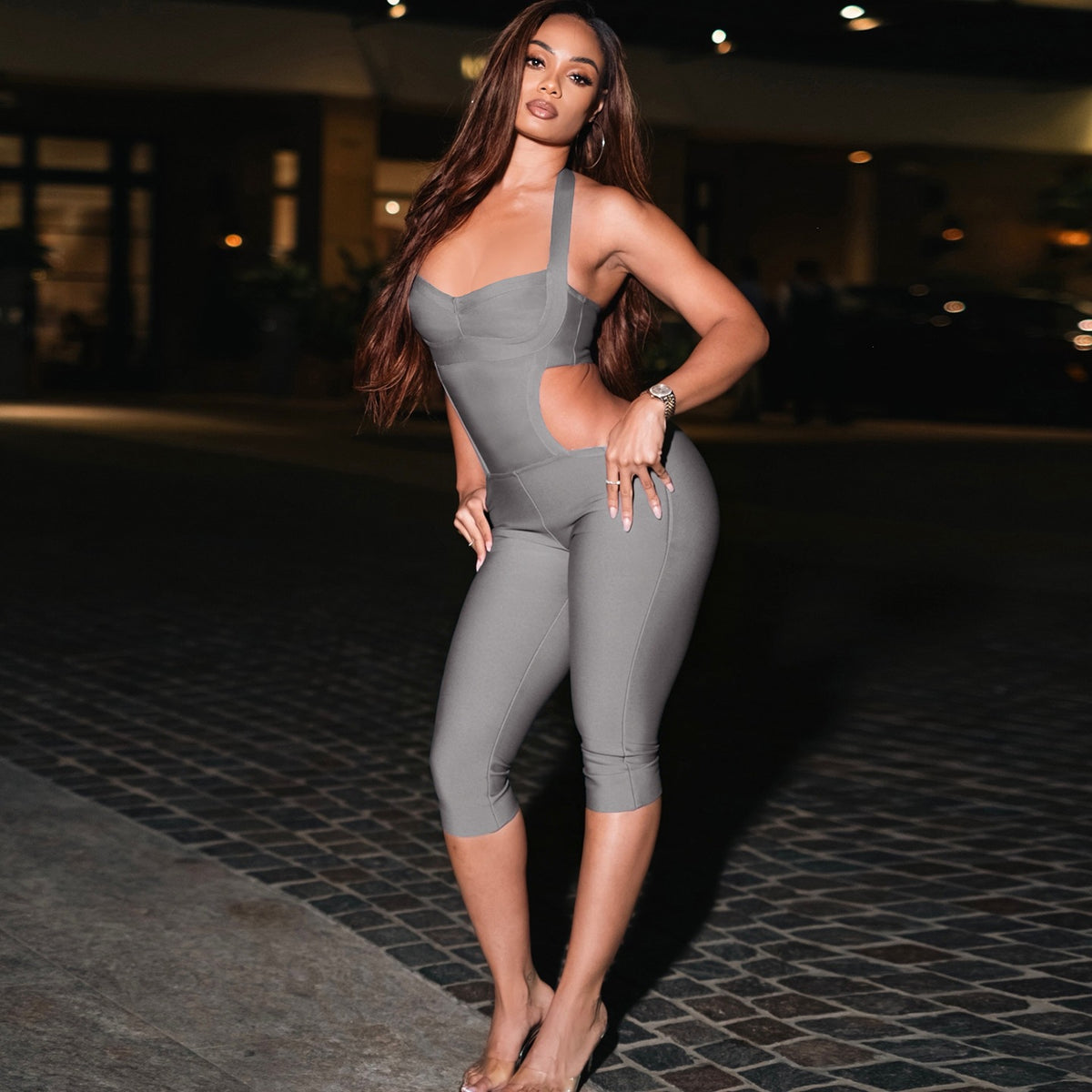 Women's Backless Fitted Jumpsuit