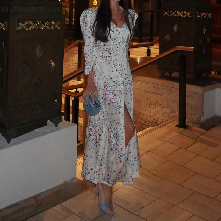 Women's Floral Long Sleeve Dress