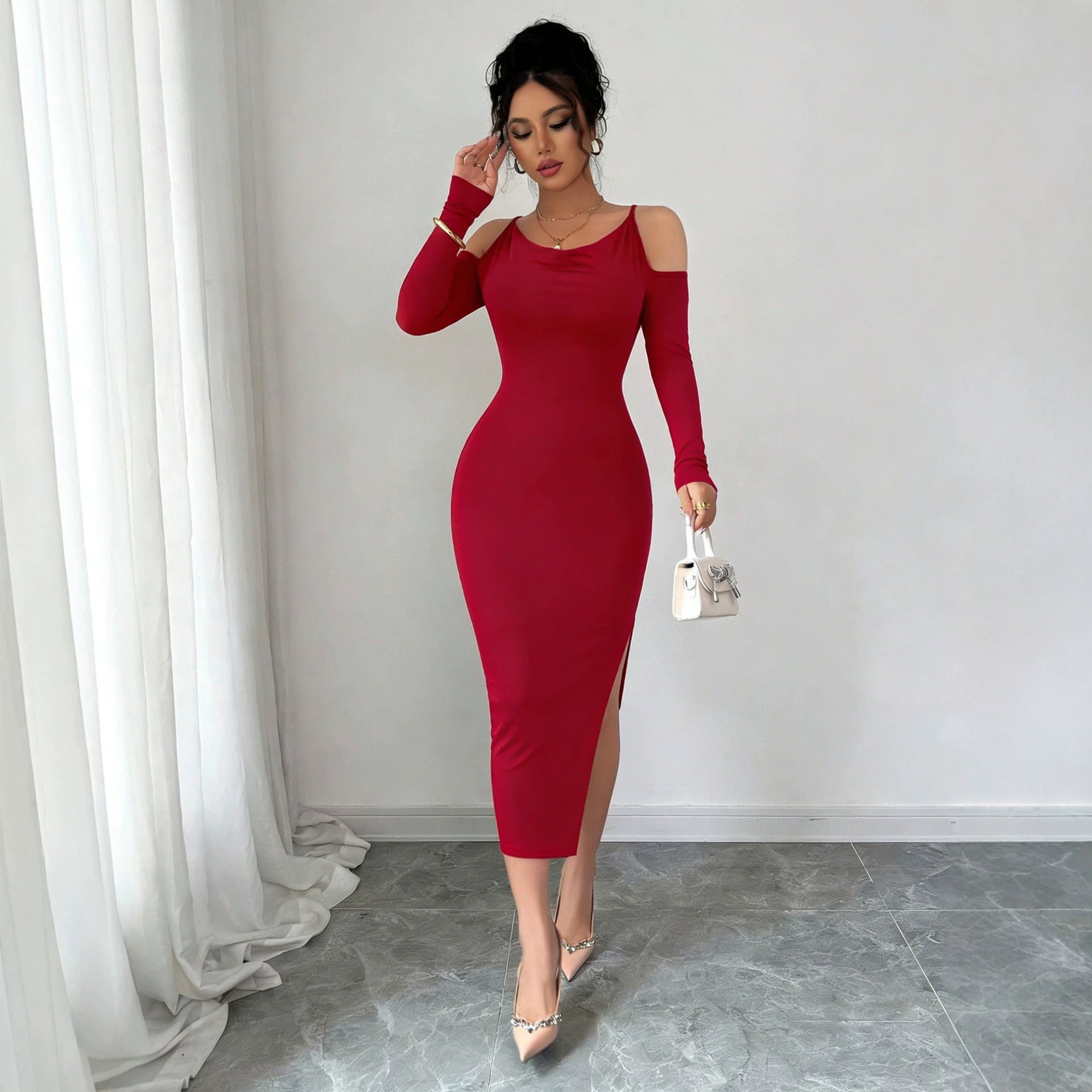 Women's Bodycon Long Sleeve Dress