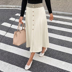 Autumn Winter Skirt Gentle Knitted Plaid Stitching HW A