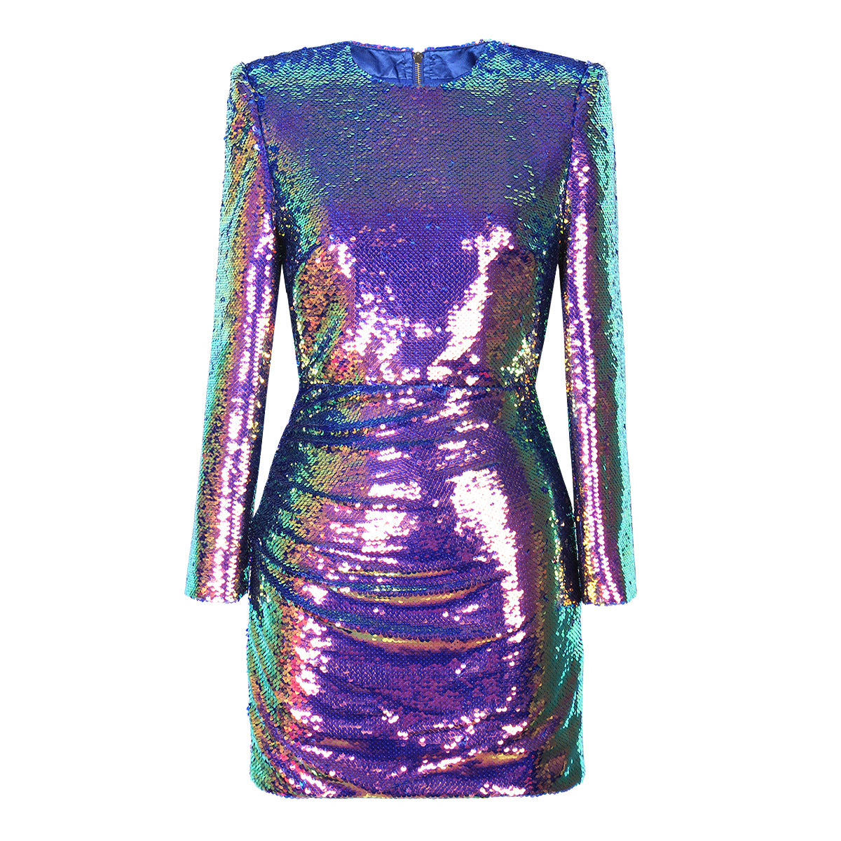 Women's Dazzling Sequ Shiny Elegant Annual Meeting Stage Cocktail Dress
