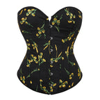 Women's Black Embroidery European Size Sexy Body Shaping Court Body Shaping Top