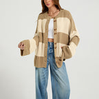 Women's Striped Knit Cardigan