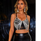 Women’s Rhinestone Fringe Halter Body Chain